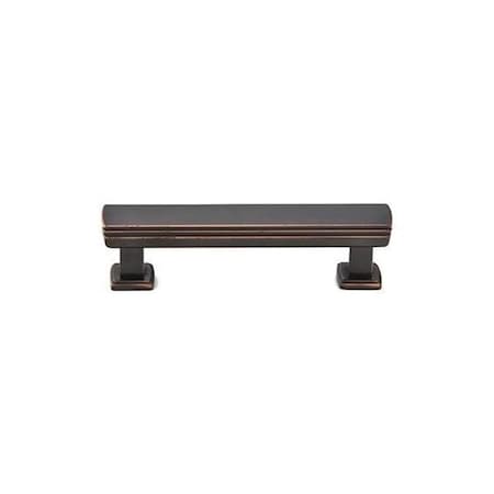 Patioplus 4 in. Art Deco Cabinet Pull, Oil Rubbed Bronze PA2054350